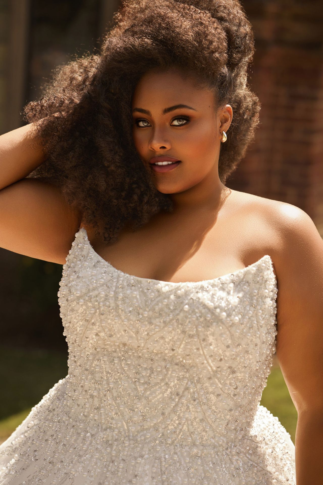 ENVY – beaded strapless gown